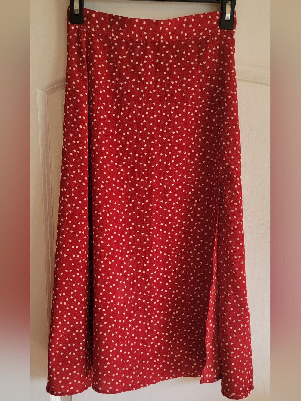 Red Heart Confetti Side Slit Skirt Size XS - Picture 2 of 5
